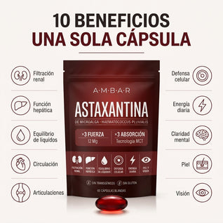ASTAXANTINA 10 EN 1 | EL ANTIOXIDANTE MÁS PODEROSO DE LA NATURALEZA PARA BIENESTAR INTEGRAL Y PROTECCIÓN CELULAR